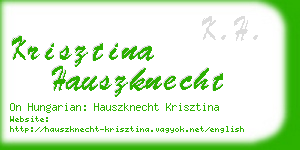 krisztina hauszknecht business card